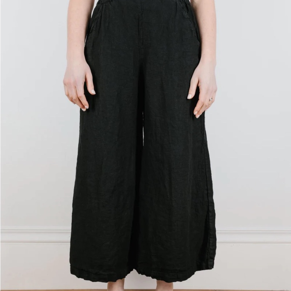 CP Shades Wendy Cropped Linen Wide Leg Pants XS